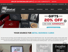 Tablet Screenshot of mymetalbusinesscard.com